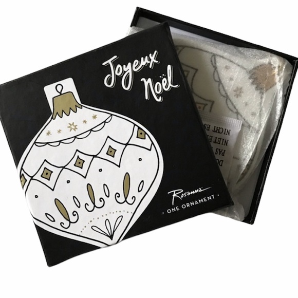 Rosanna NWT Porcelain Ornament "Joyeux Noel”
